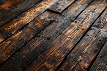 Obraz premium Detailed view of wooden floor featuring wood planks with a slightly coarse texture