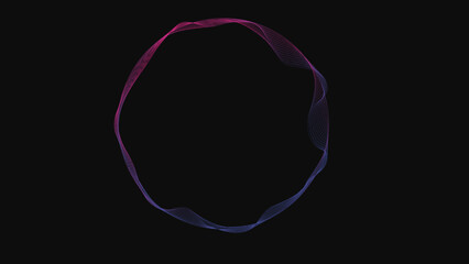 Sophisticated abstract vector loop with a seamless gradient from purple to blue on black, ideal for elegant branding and modern designs