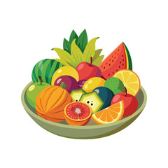 A variety of fruits illustration