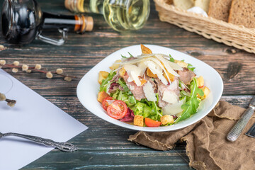 chicken and salad