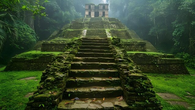 Experts ready for jungle expedition in search of ancient ruins suspenseful atmosphere. Concept Jungle Expedition, Ancient Ruins, Suspenseful Atmosphere, Expert Guides