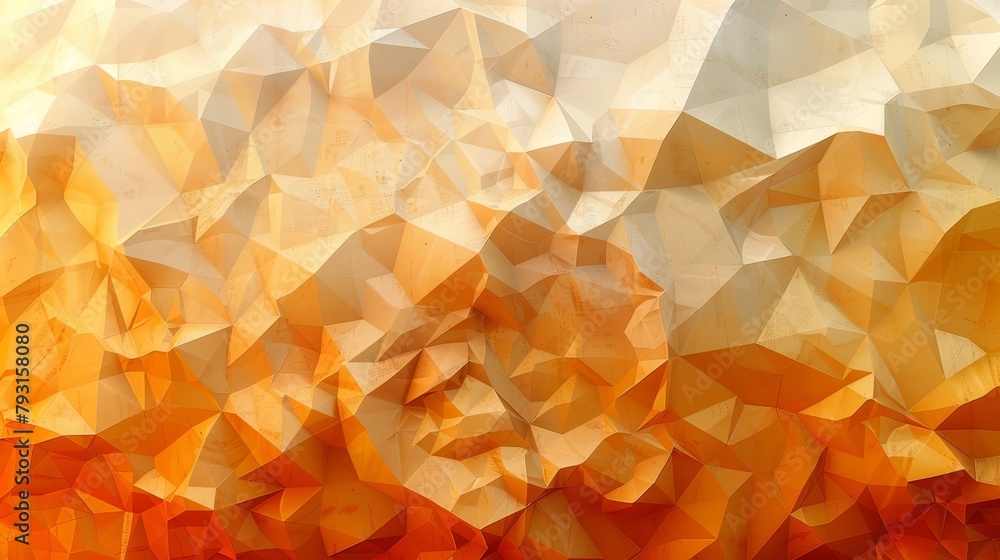 Poster a background comprised of abstract orange and yellow hues, densely populated with numerous small ora