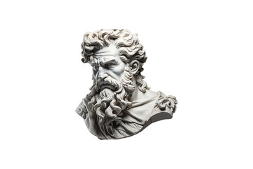 Plaster Sculpture isolated on transparent background.
