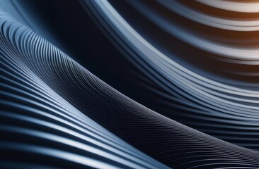Naklejka premium Dark background with wavy lines and warm glare.
