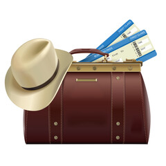 Vector Baggage Bag with Hat