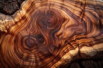 Detailed view of a tree trunk showcasing the wooden texture and patterns