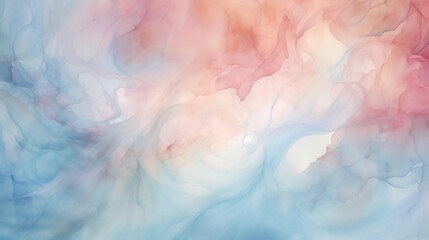Fototapeta na wymiar Abstract Watercolor Background with Soft Pastel Pink and Blue Hues