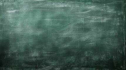 School green Chalkboard Texture with Chalk Smudges and Streaks. Empty blank Classroom Blackboard,...