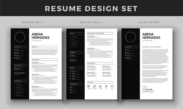 Minimalist resume cv template