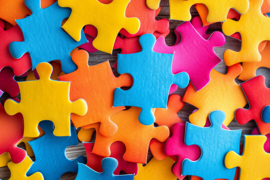 The color puzzle is a symbol of infinity, as the concept of the World Autism Awareness Day. A symbol of autism.