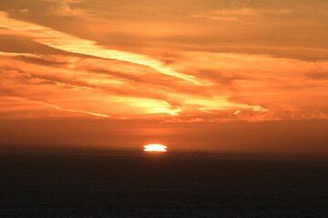 sunset over the sea