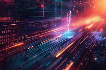 abstract technology background with glowing lines (6)