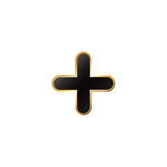Obraz premium Unique arrow cursor element pointer black with gold frame