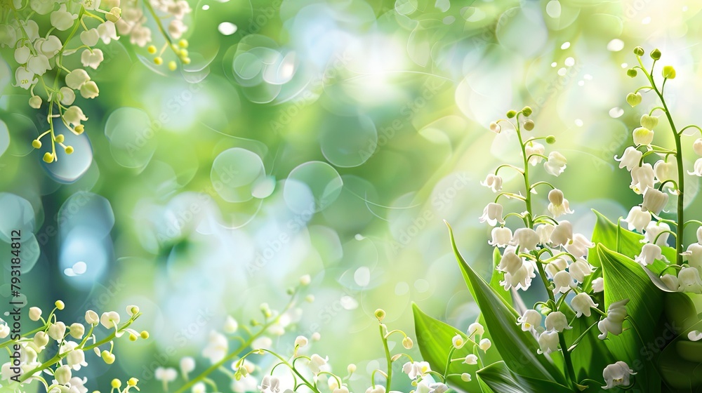 Poster capture the essence of spring with a charming greeting card design featuring a delicate bunch of lil