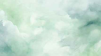 Fototapeta premium This image showcases green watercolor washes that blend organically, conveying serenity and nature