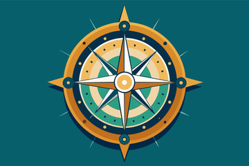 A classic compass icon redesigned with intricate navigational symbols, representing exploration and discovery.