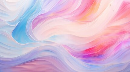 Obraz premium This image displays an ethereal blend of pastel colors forming organic and fluid swirling patterns