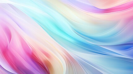 Fototapeta premium This image features an abstract composition of swirling shapes with pastel colors and vibrant highlights creating a sense of movement