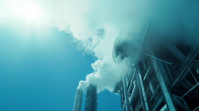 Carbon capture - decarbonisation concept. Enviromnental aspects, pollution, emissions reduction.