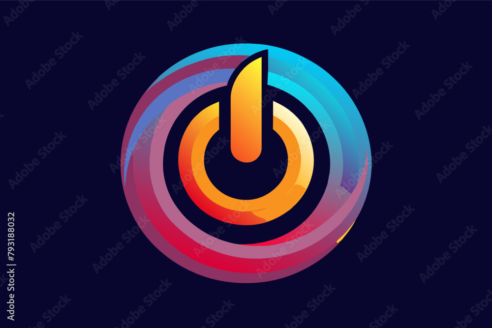 Poster A classic power button icon redesigned with a flowing gradient, representing energy and innovation.