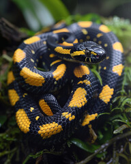 Ahaetulla fasciolata: cope snake from Ecuador - 793188826