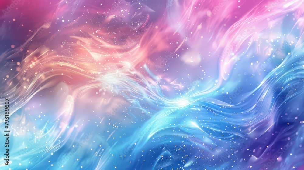 Aufkleber light pink and purple shimmering glossy background created with generative ai
