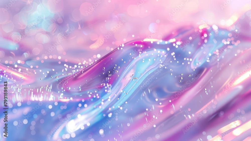 Aufkleber light pink and purple shimmering glossy background created with generative ai