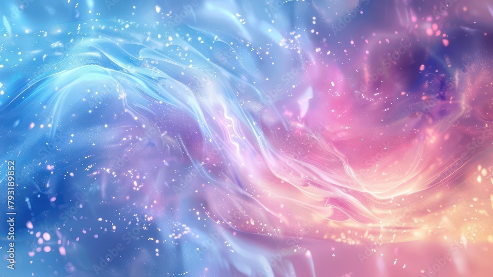 Aufkleber light pink and purple shimmering glossy background created with generative ai