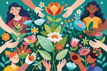 A collage-style illustration featuring iconic symbols of Black culture woven together.