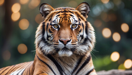 A Regal Tiger on a Blurred Bokeh Background