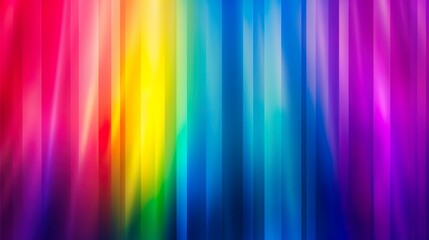 A seamless blend of vertical stripes in rainbow hues creates a radiant and cheerful background design