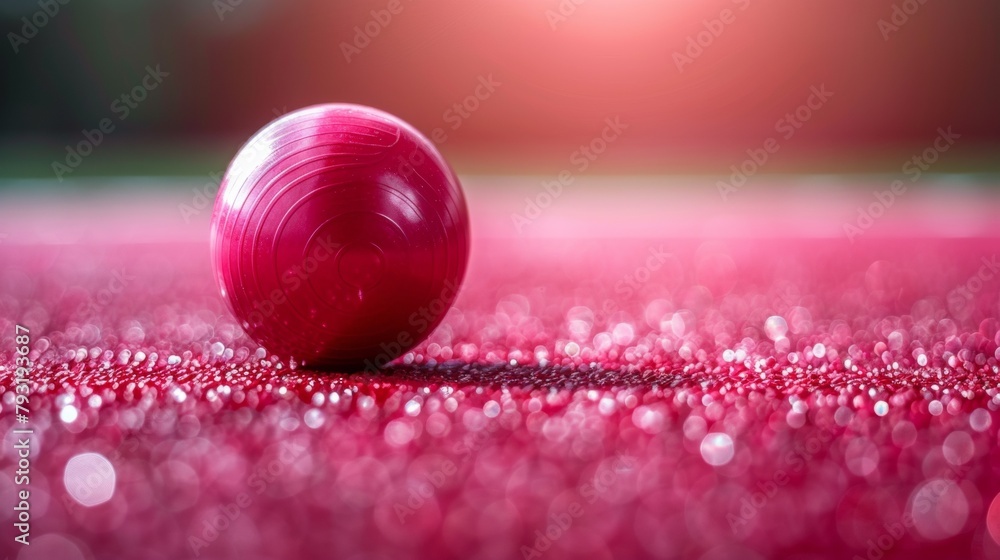 Poster a red onion sitting on a shiny surface with bubbles around it, ai