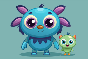 A cute and cuddly 3D character with big eyes and a small stature