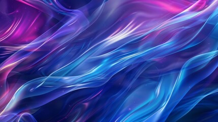 Blue and purple flowing pattern on enamel flat display 