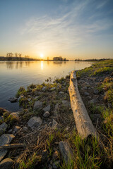 Sonnenuntergang am Stadtrand von Dresden