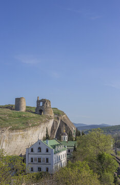 Inkerman St. Klimentovsky Cave Monastery, railway and Kalamita fortress, Sevastopol