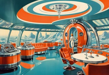 Poster retro futurism