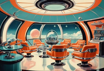 Poster retro futurism