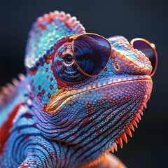 close up of iguana - obrazy, fototapety, plakaty