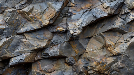 a close - up of a rock face featuring a prominent rock formation, with a small rock formation on th