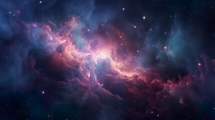 The ethereal beauty of a cosmic nebula featuring a mesmerizing mix of stars and celestial colors painting an otherworldly skyscape