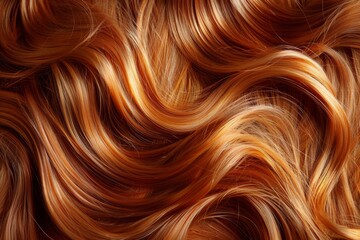 Gorgeous caramel honey hair background, smooth and shiny texture for haircare ads - Powered by Adobe