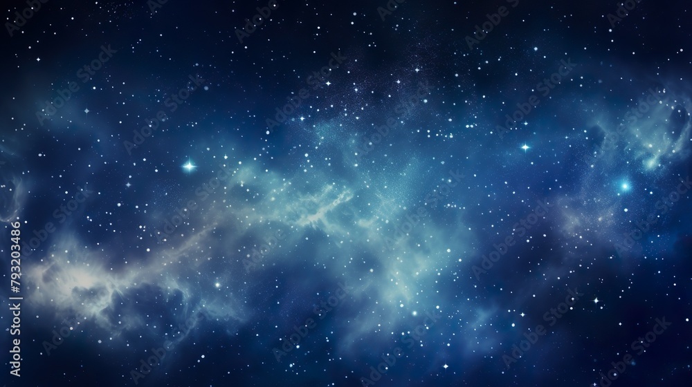 Wall mural a high-quality deep space image capturing the ethereal beauty of star clusters in the universe