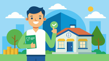 Obraz na płótnie Canvas An animated video highlighting the advantages of having a good credit score when applying for a mortgage.
