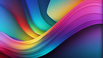 Colorful Layers, Gradient Glass Background