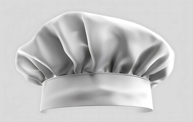 A white chef's hat, high resolution, isolated on the background,  generative AI 