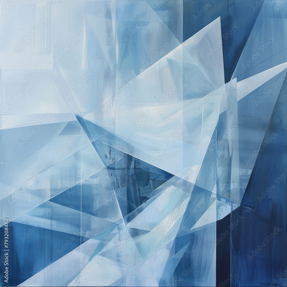 Canvas Prints Abstract geometric portrayal of a frozen moment, where forms seem to float.