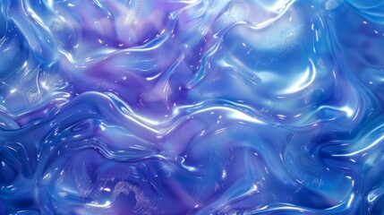 Blue and purple flowing pattern on flat enamel surface 