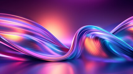 Big Neon Wave Background, high resolution for wallpaper, ads