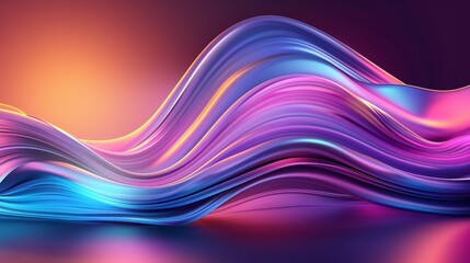Big Neon Wave Background, high resolution for wallpaper, ads - obrazy, fototapety, plakaty